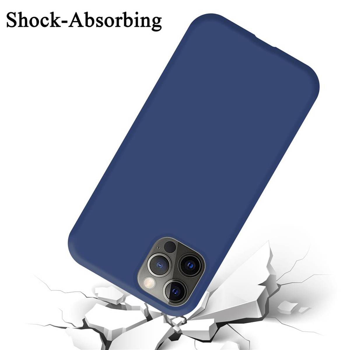 Cadorabo Schutzhülle für Apple iPhone 12 PRO MAX Hülle in Blau Handyhülle Case Cover TPU Etui