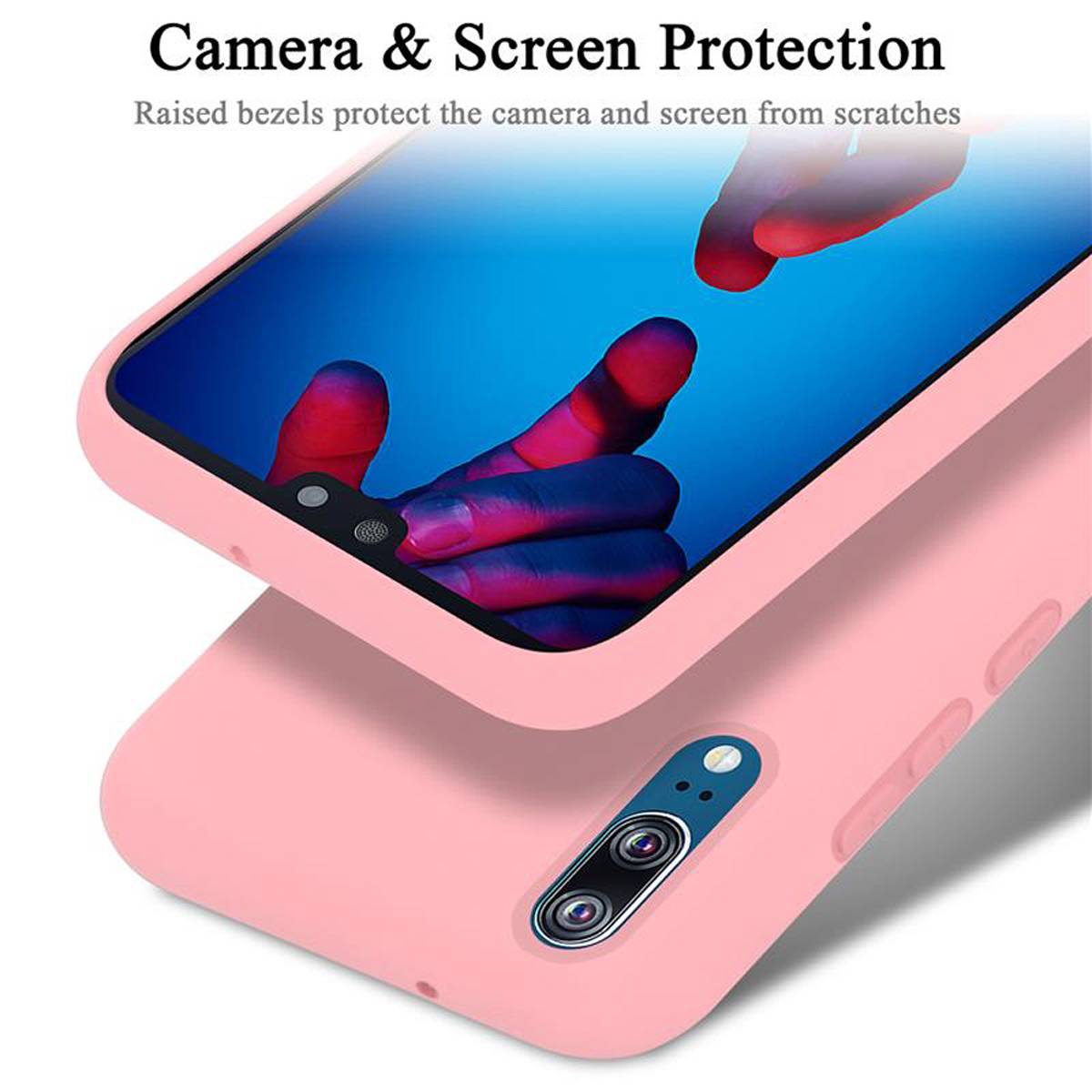Cadorabo Schutzhülle für Huawei P20 Hülle in Rosa Handyhülle Case Cover TPU Etui