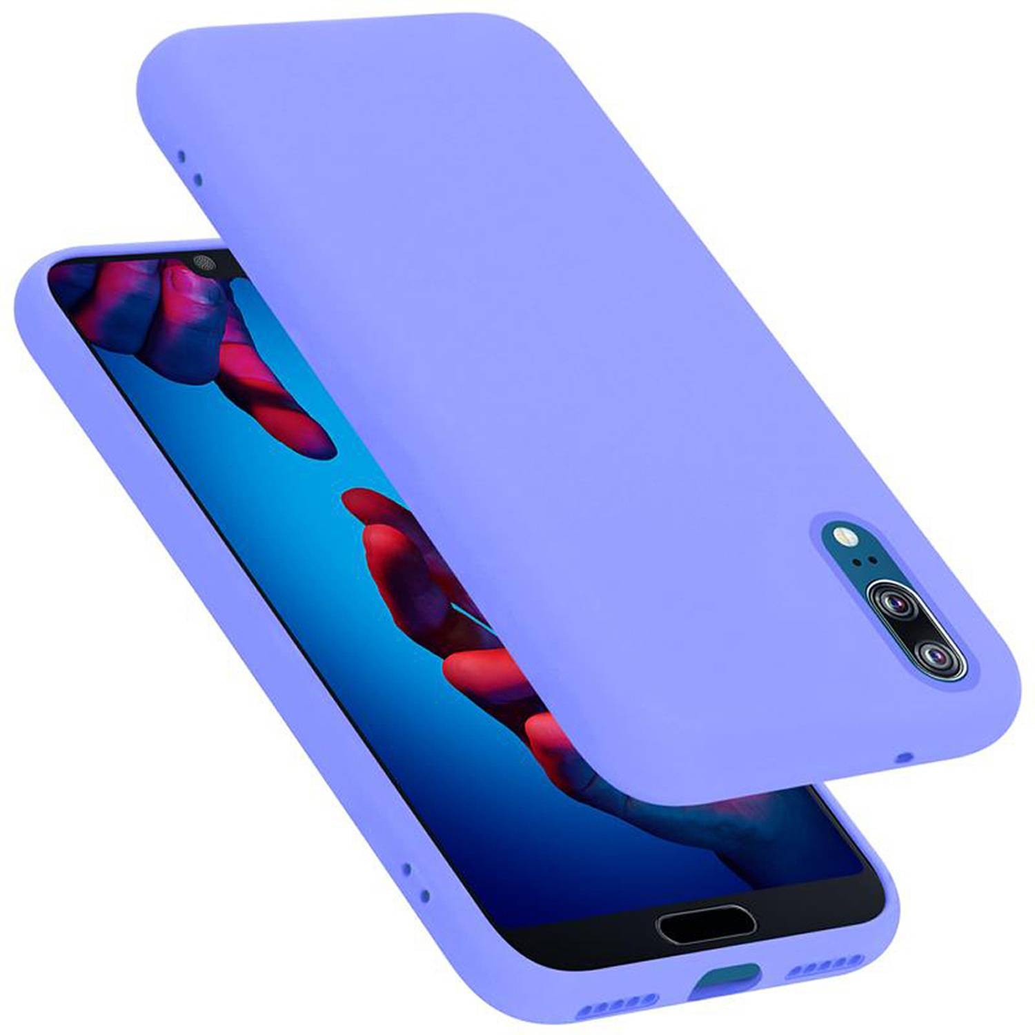 Cadorabo Schutzhülle für Huawei P20 Hülle in Lila Handyhülle Case Cover TPU Etui