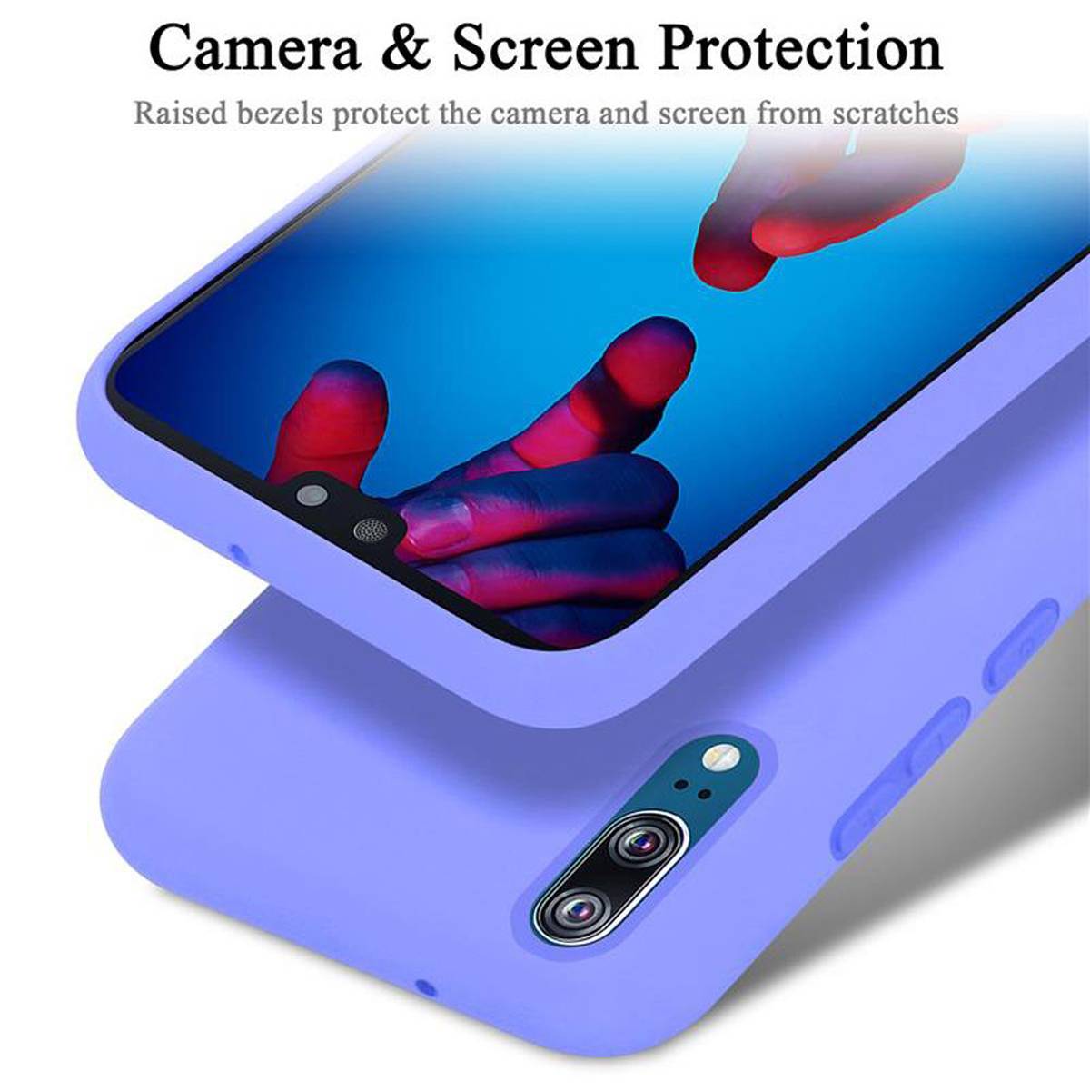 Cadorabo Schutzhülle für Huawei P20 Hülle in Lila Handyhülle Case Cover TPU Etui
