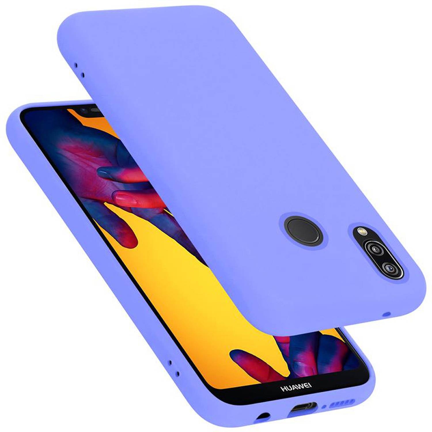 Cadorabo Schutzhülle für Huawei P20 LITE 2018 / NOVA 3E Hülle in Lila Handyhülle Case Cover TPU Etui