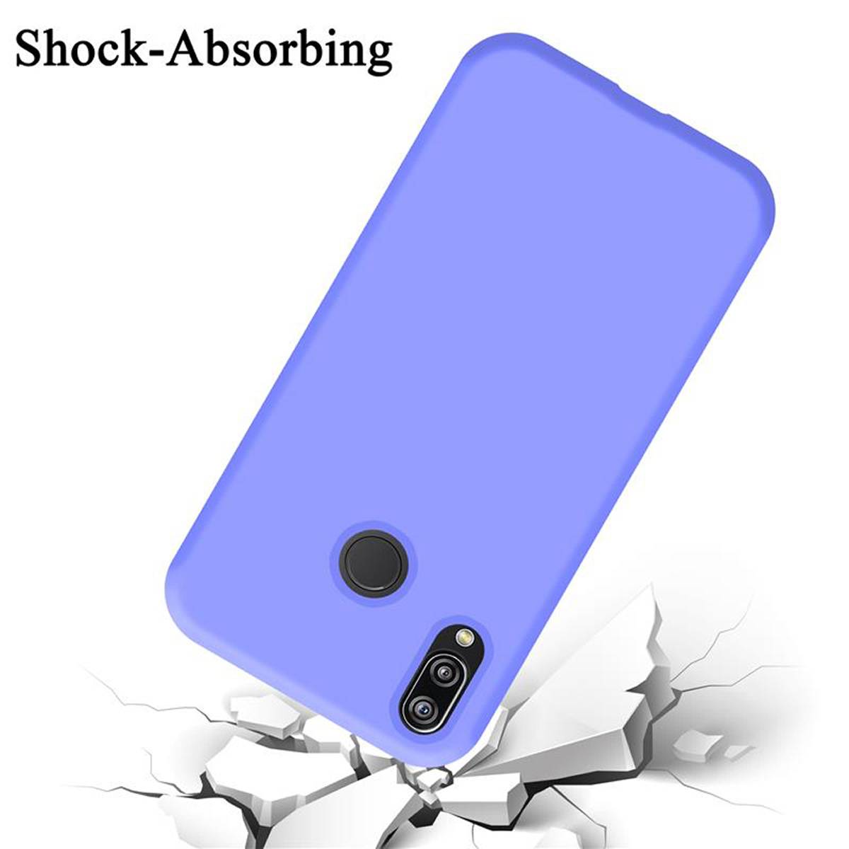 Cadorabo Schutzhülle für Huawei P20 LITE 2018 / NOVA 3E Hülle in Lila Handyhülle Case Cover TPU Etui