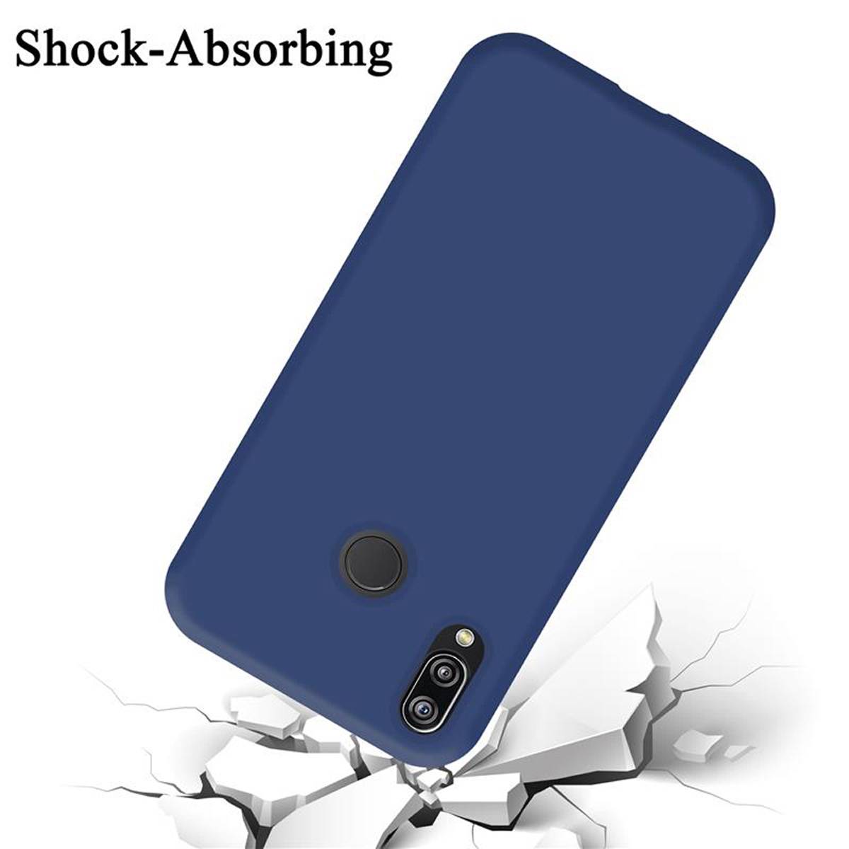 Cadorabo Schutzhülle für Huawei P20 LITE 2018 / NOVA 3E Hülle in Blau Handyhülle Case Cover TPU Etui