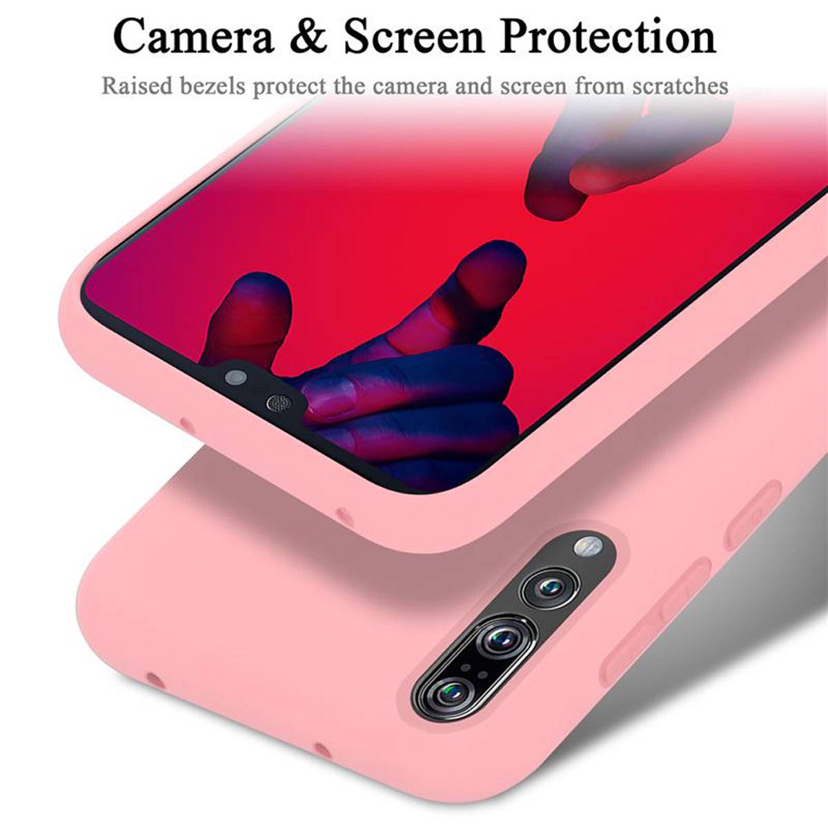 Cadorabo Schutzhülle für Huawei P20 PRO / P20 PLUS Hülle in Rosa Handyhülle Case Cover TPU Etui