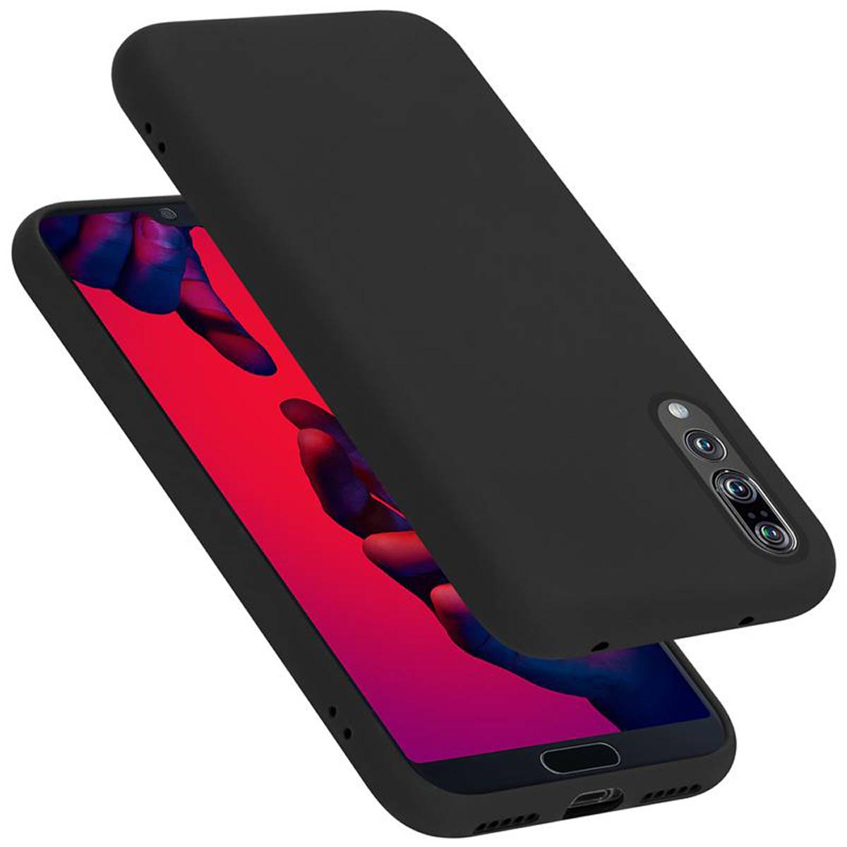 Cadorabo Schutzhülle für Huawei P20 PRO / P20 PLUS Hülle in Schwarz Handyhülle Case Cover TPU Etui