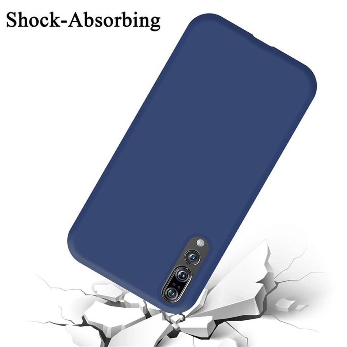 Cadorabo Schutzhülle für Huawei P20 PRO / P20 PLUS Hülle in Blau Handyhülle Case Cover TPU Etui