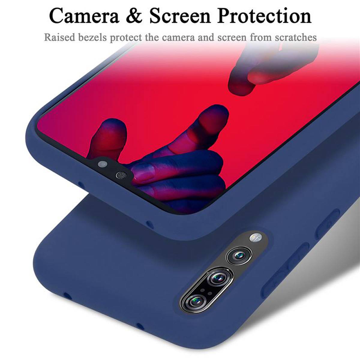 Cadorabo Schutzhülle für Huawei P20 PRO / P20 PLUS Hülle in Blau Handyhülle Case Cover TPU Etui