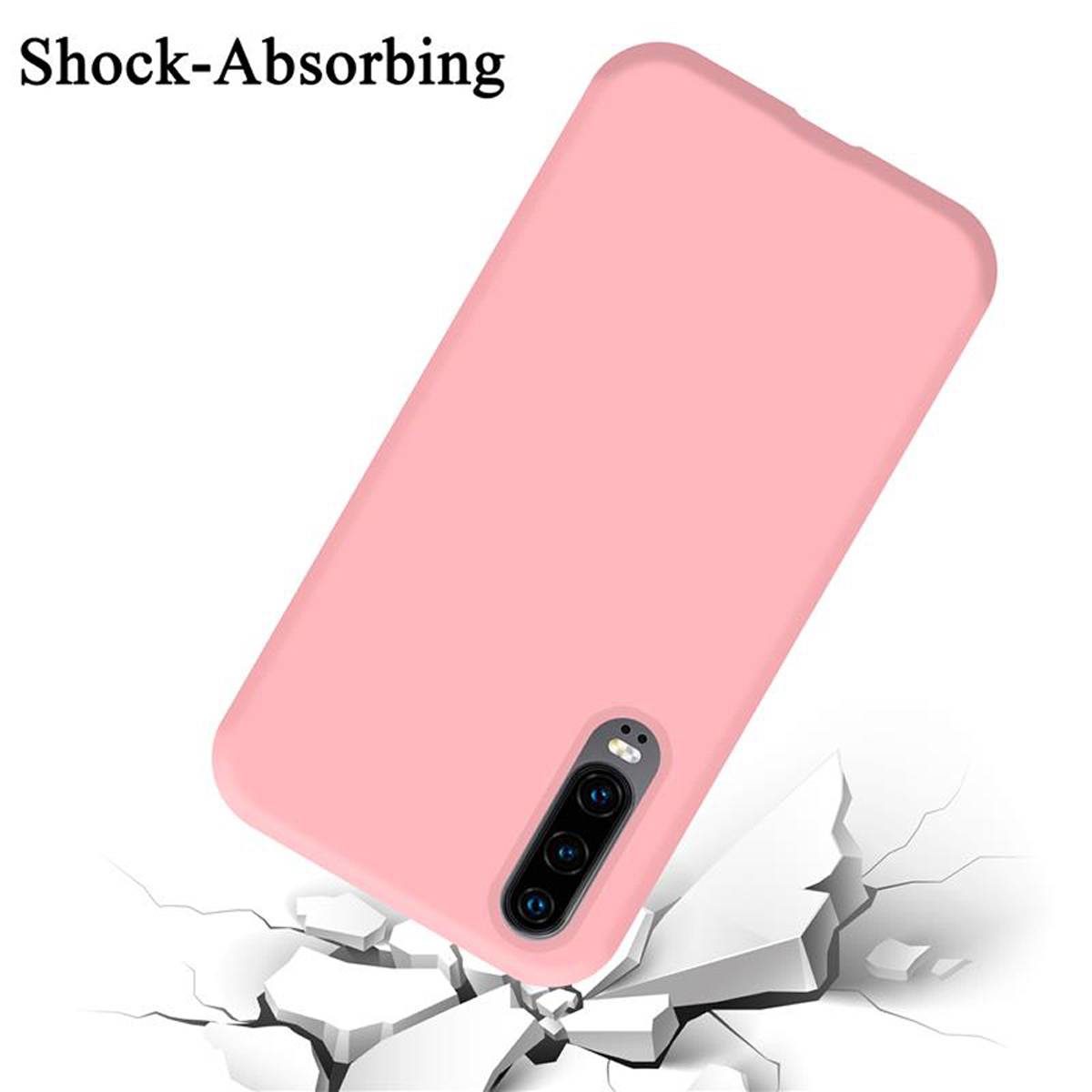 Cadorabo Schutzhülle für Huawei P30 Hülle in Rosa Handyhülle Case Cover TPU Etui