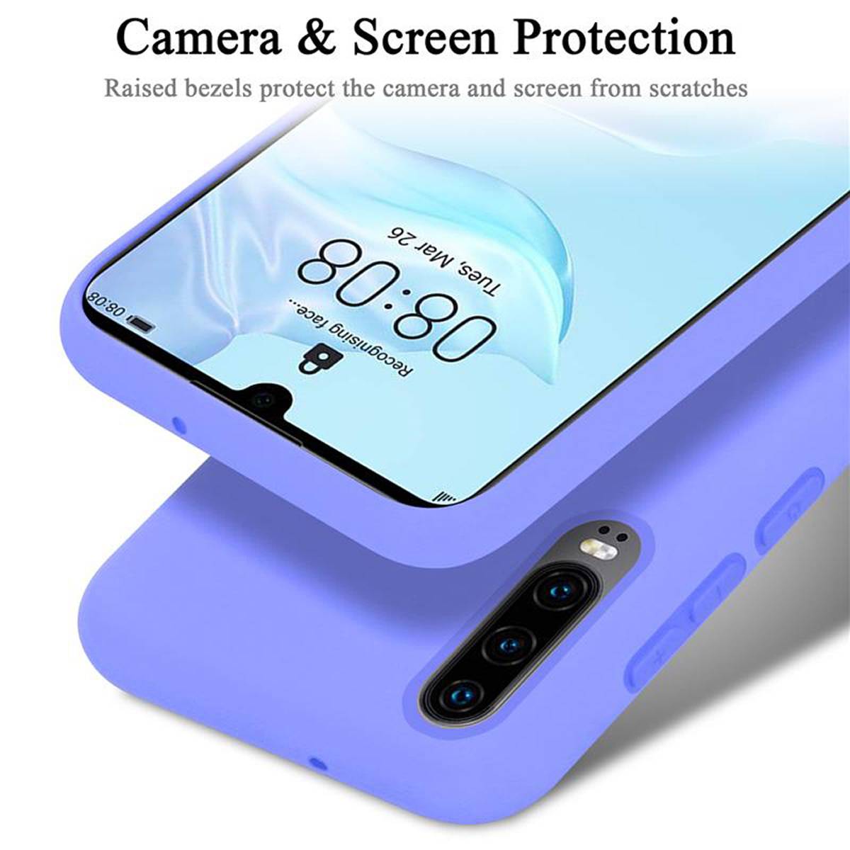 Cadorabo Schutzhülle für Huawei P30 Hülle in Lila Handyhülle Case Cover TPU Etui