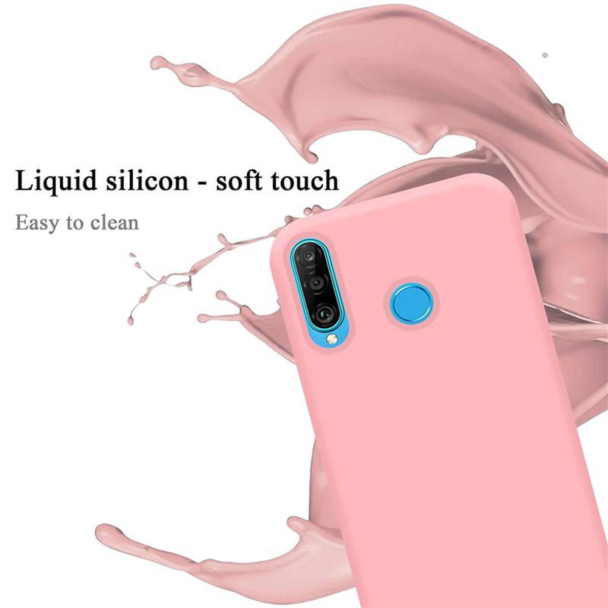 Cadorabo Schutzhülle für Huawei P30 LITE Hülle in Rosa Handyhülle Case Cover TPU Etui