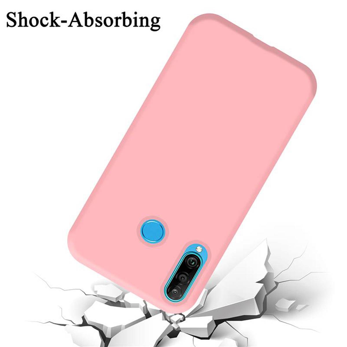 Cadorabo Schutzhülle für Huawei P30 LITE Hülle in Rosa Handyhülle Case Cover TPU Etui