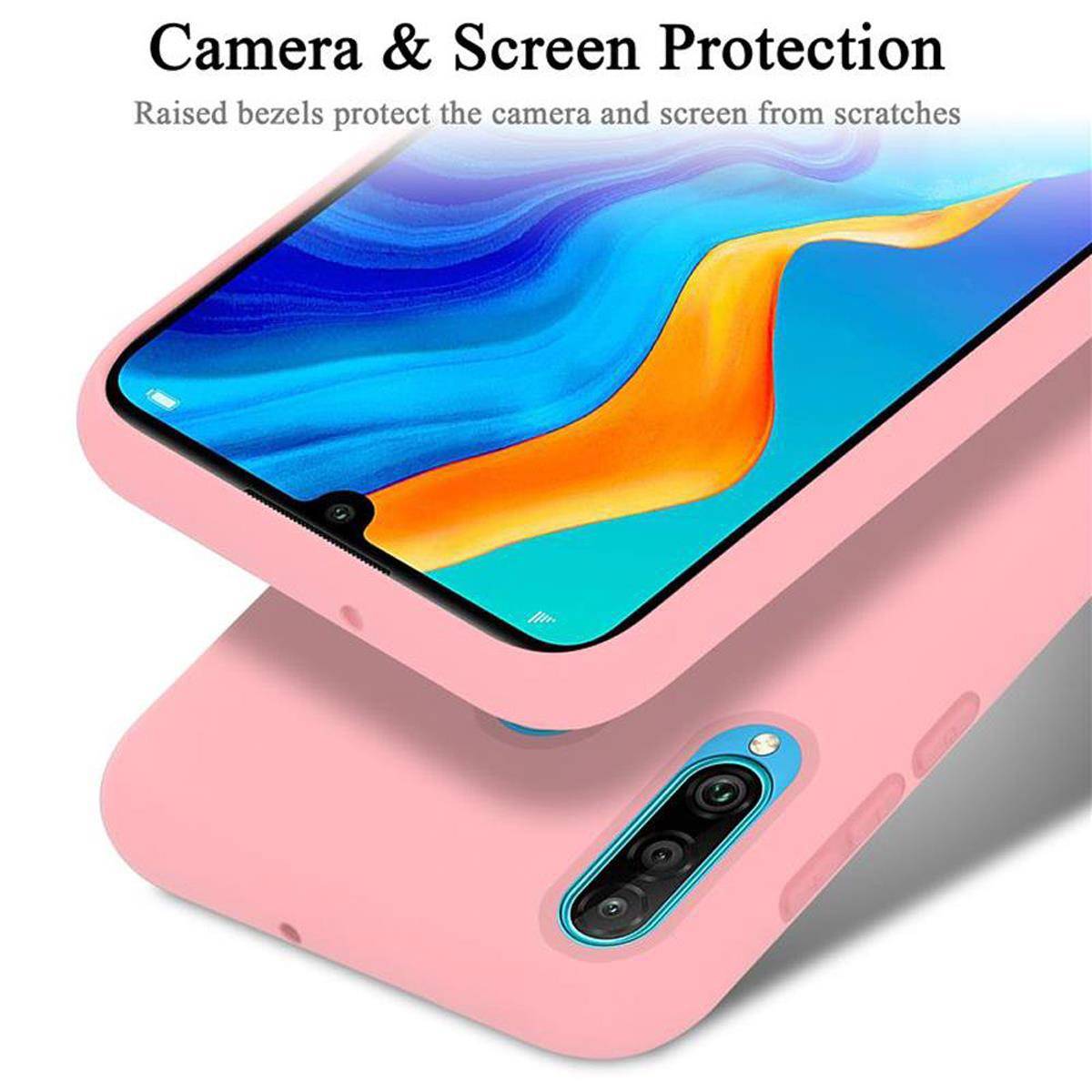 Cadorabo Schutzhülle für Huawei P30 LITE Hülle in Rosa Handyhülle Case Cover TPU Etui