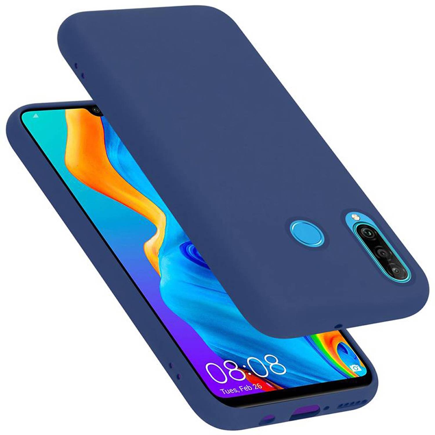 Cadorabo Schutzhülle für Huawei P30 LITE Hülle in Blau Handyhülle Case Cover TPU Etui