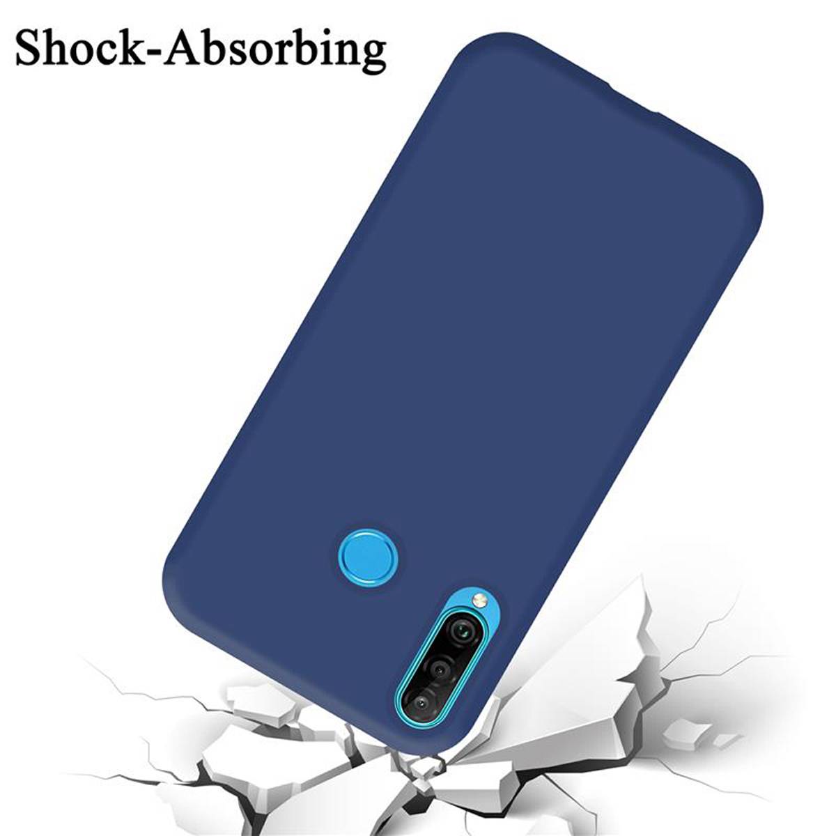 Cadorabo Schutzhülle für Huawei P30 LITE Hülle in Blau Handyhülle Case Cover TPU Etui
