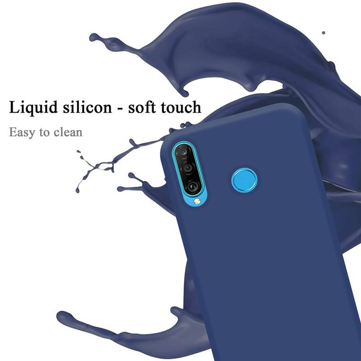 Cadorabo Schutzhülle für Huawei P30 LITE Hülle in Blau Handyhülle Case Cover TPU Etui