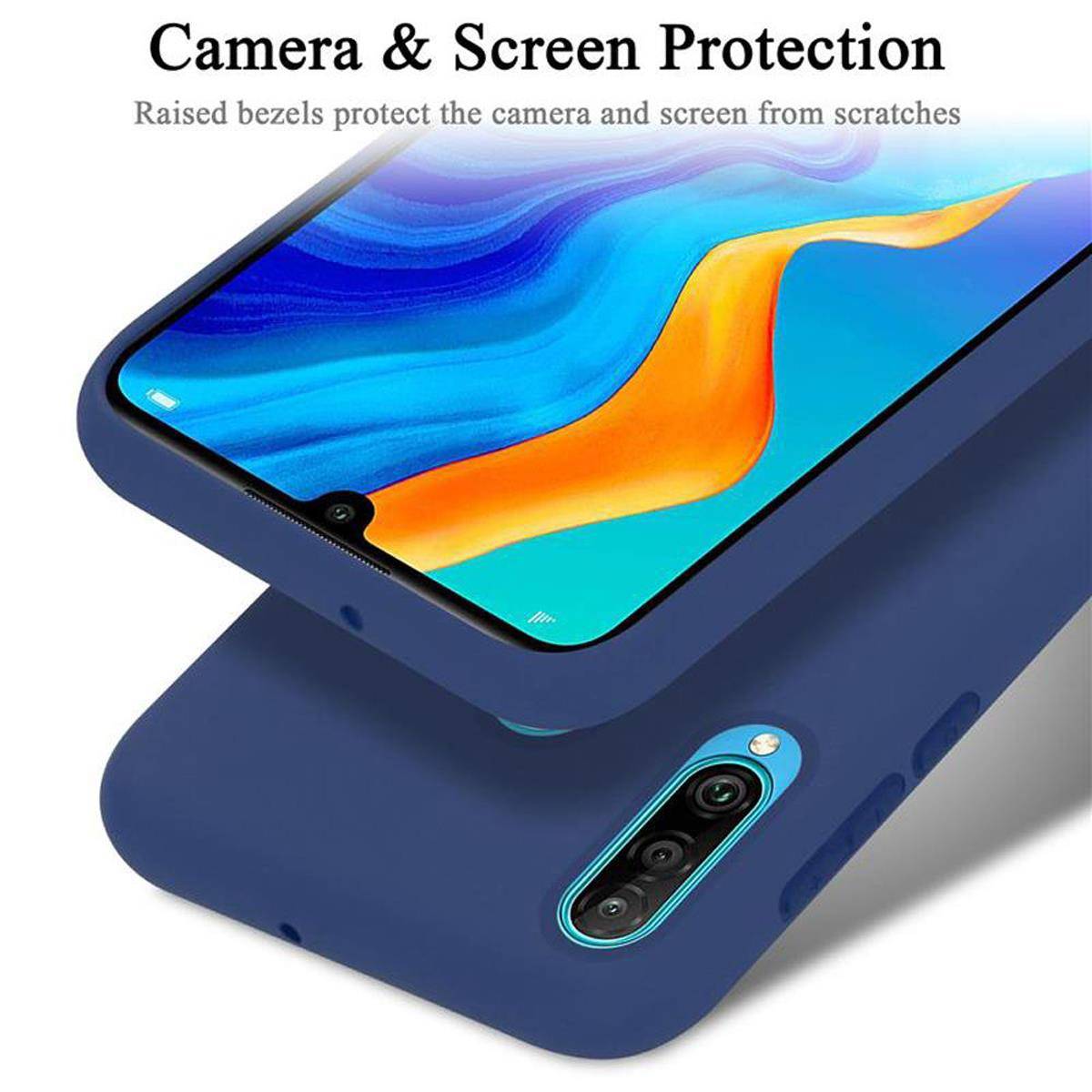 Cadorabo Schutzhülle für Huawei P30 LITE Hülle in Blau Handyhülle Case Cover TPU Etui
