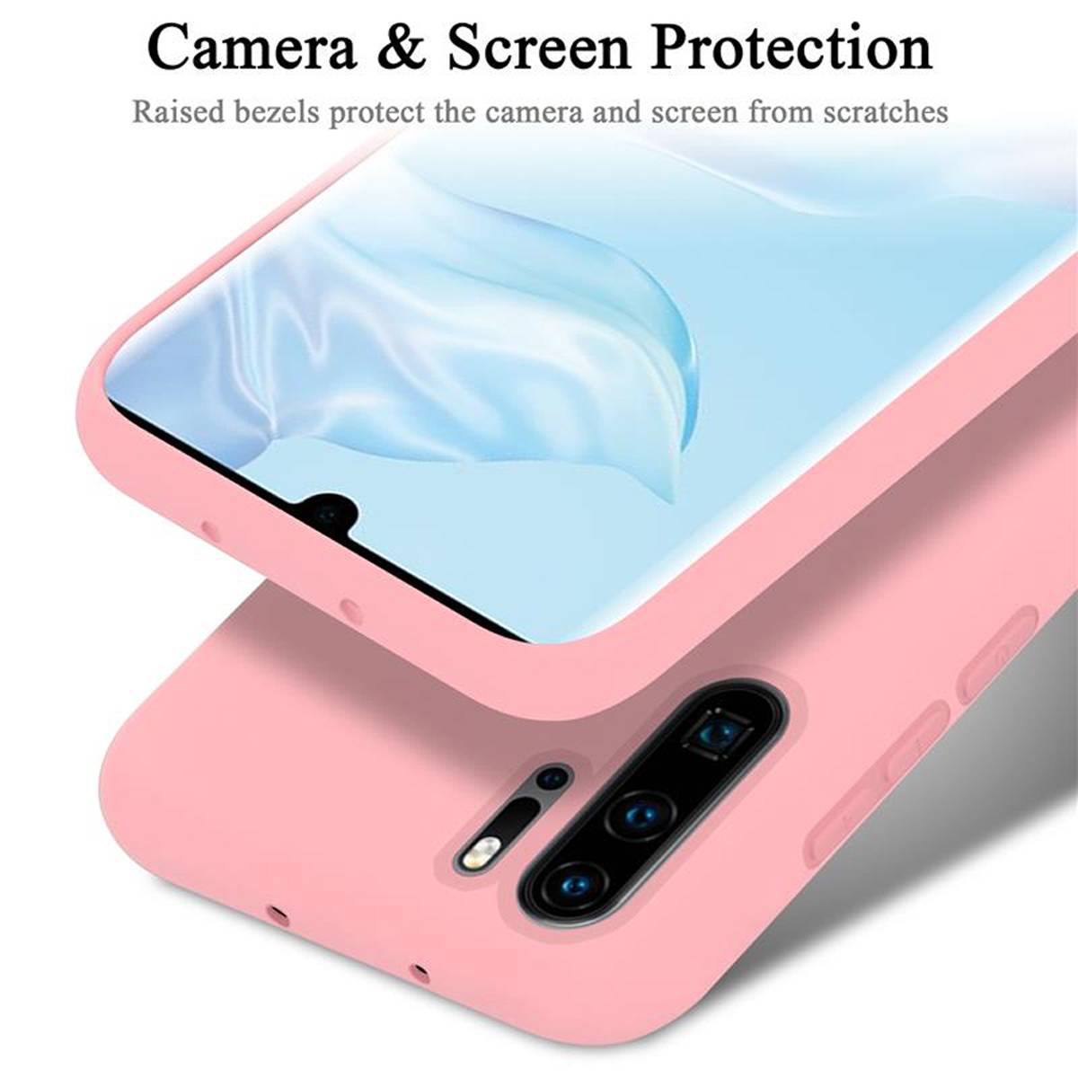 Cadorabo Schutzhülle für Huawei P30 PRO Hülle in Rosa Handyhülle Case Cover TPU Etui