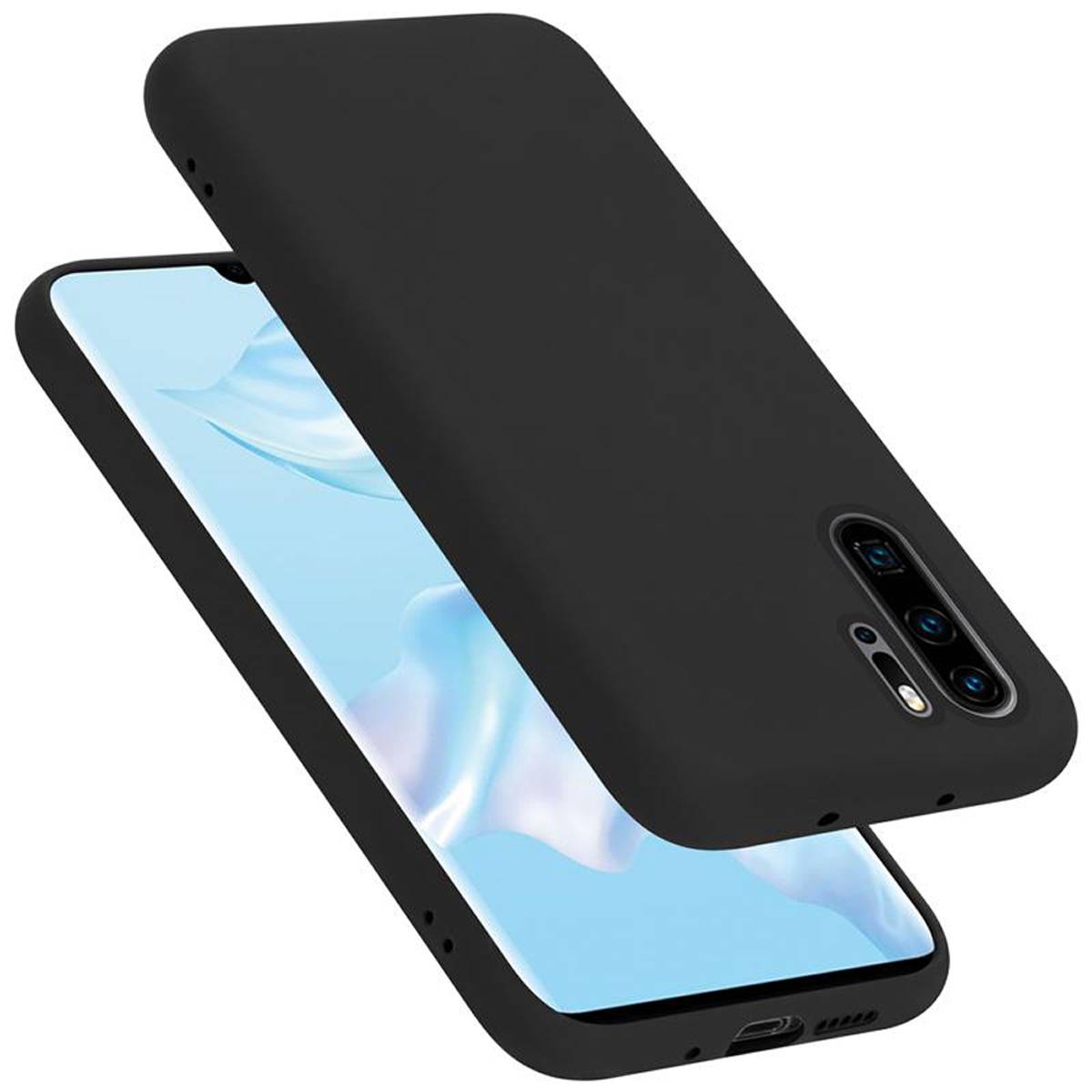 Cadorabo Schutzhülle für Huawei P30 PRO Hülle in Schwarz Handyhülle Case Cover TPU Etui