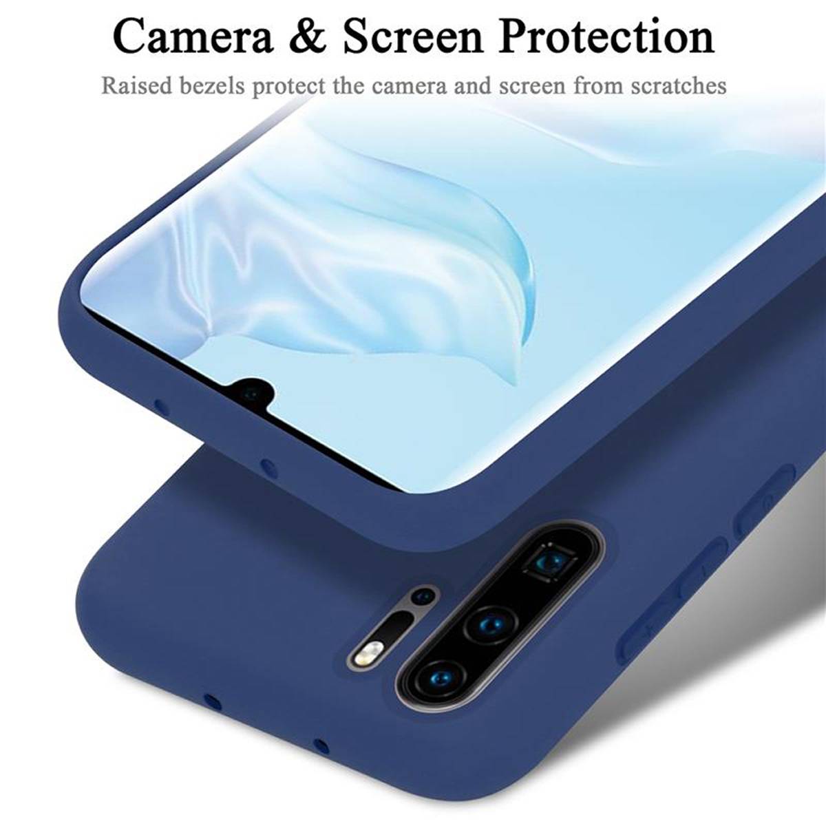 Cadorabo Schutzhülle für Huawei P30 PRO Hülle in Blau Handyhülle Case Cover TPU Etui