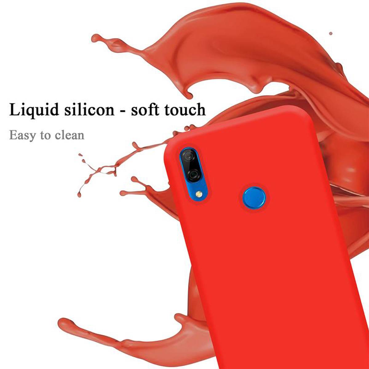 Cadorabo Schutzhülle für Huawei P SMART Z / Y9 PRIME 2019 / Enjoy 10 PLUS Hülle in Rot Handyhülle Case Cover TPU Etui