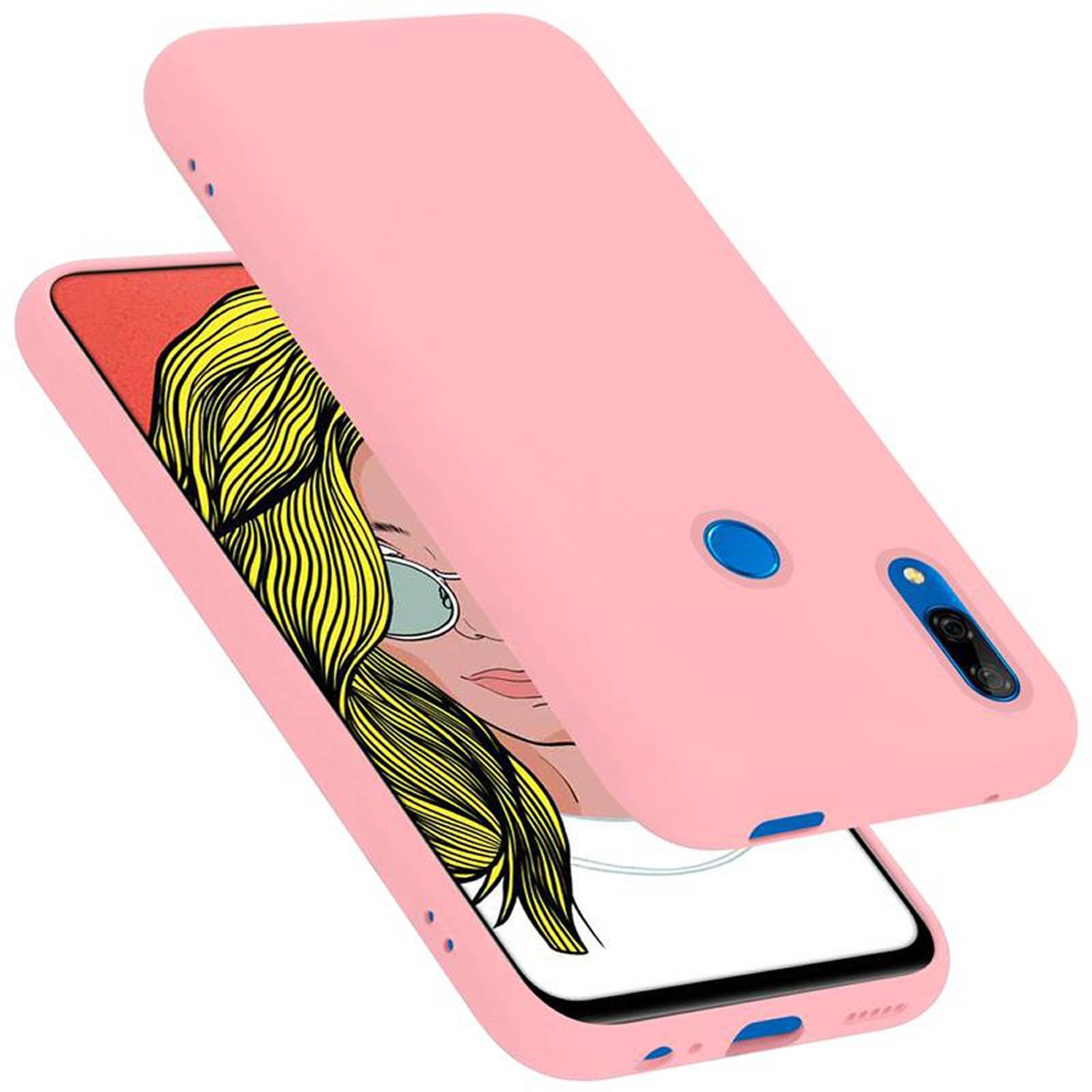 Cadorabo Schutzhülle für Huawei P SMART Z / Y9 PRIME 2019 / Enjoy 10 PLUS Hülle in Rosa Handyhülle Case Cover TPU Etui