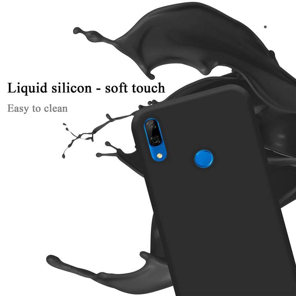 Cadorabo Schutzhülle für Huawei P SMART Z / Y9 PRIME 2019 / Enjoy 10 PLUS Hülle in Schwarz Handyhülle Case Cover TPU