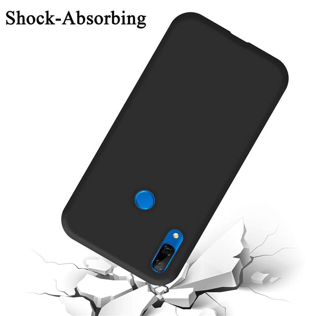 Cadorabo Schutzhülle für Huawei P SMART Z / Y9 PRIME 2019 / Enjoy 10 PLUS Hülle in Schwarz Handyhülle Case Cover TPU