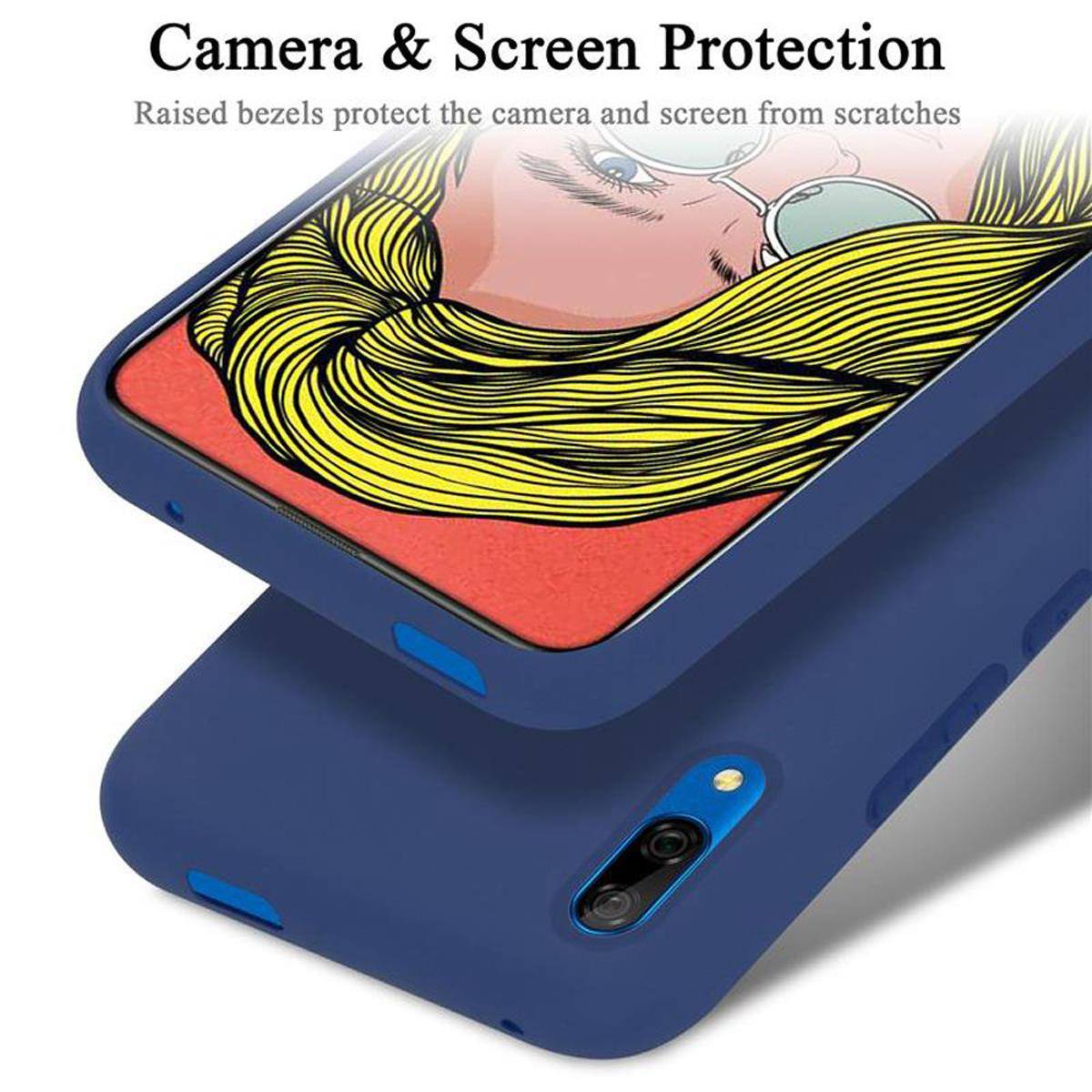 Cadorabo Schutzhülle für Huawei P SMART Z / Y9 PRIME 2019 / Enjoy 10 PLUS Hülle in Blau Handyhülle Case Cover TPU Etui