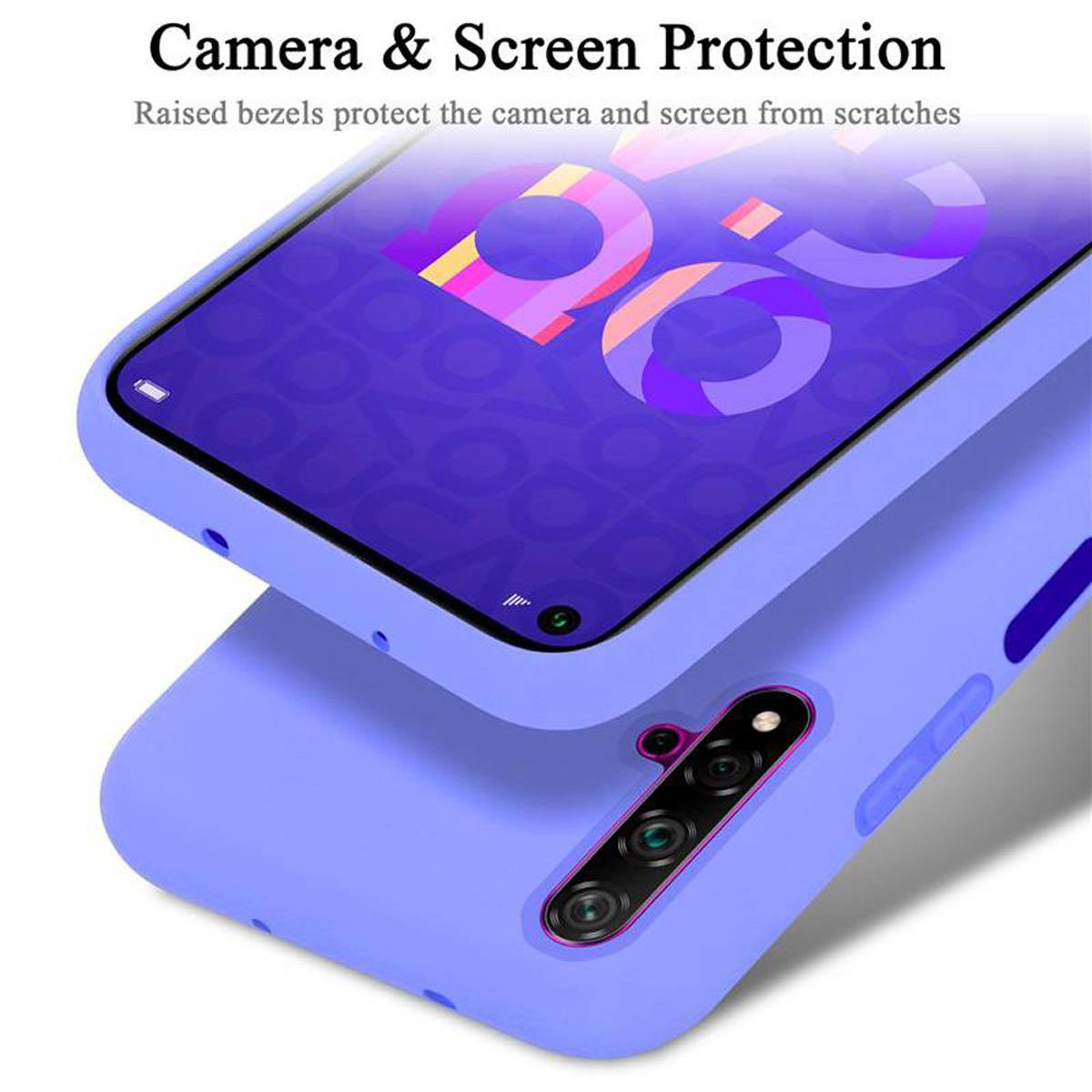 Cadorabo Schutzhülle für Honor 20 / 20S / Huawei NOVA 5T Hülle in Lila Handyhülle Case Cover TPU Etui