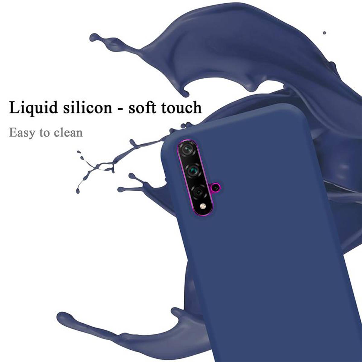 Cadorabo Schutzhülle für Honor 20 / 20S / Huawei NOVA 5T Hülle in Blau Handyhülle Case Cover TPU Etui