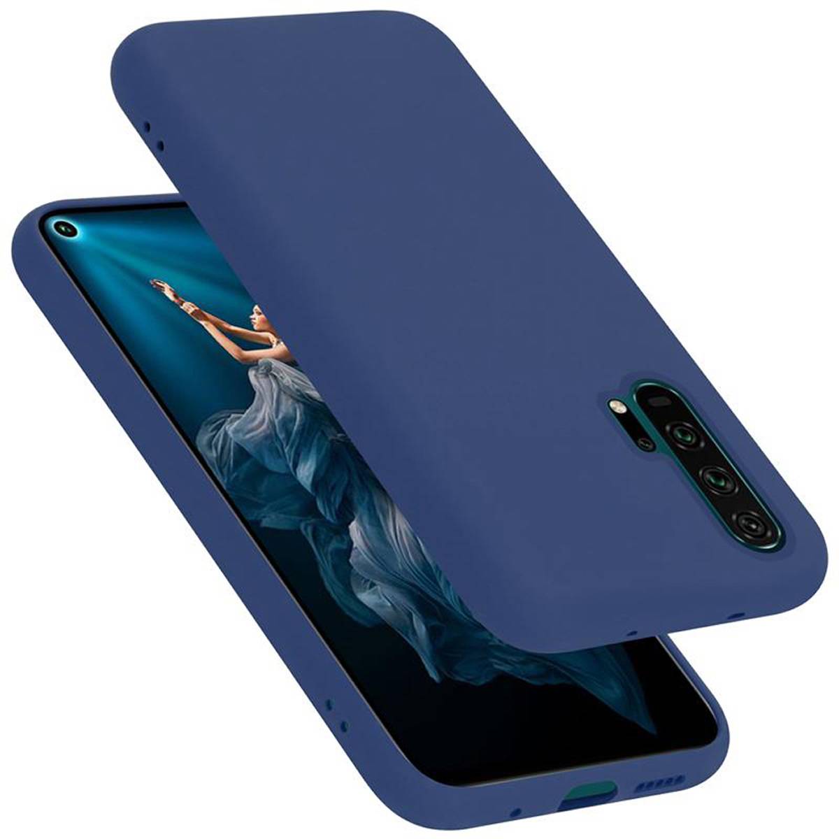 Cadorabo Schutzhülle für Honor 20 PRO Hülle in Blau Handyhülle Case Cover TPU Etui