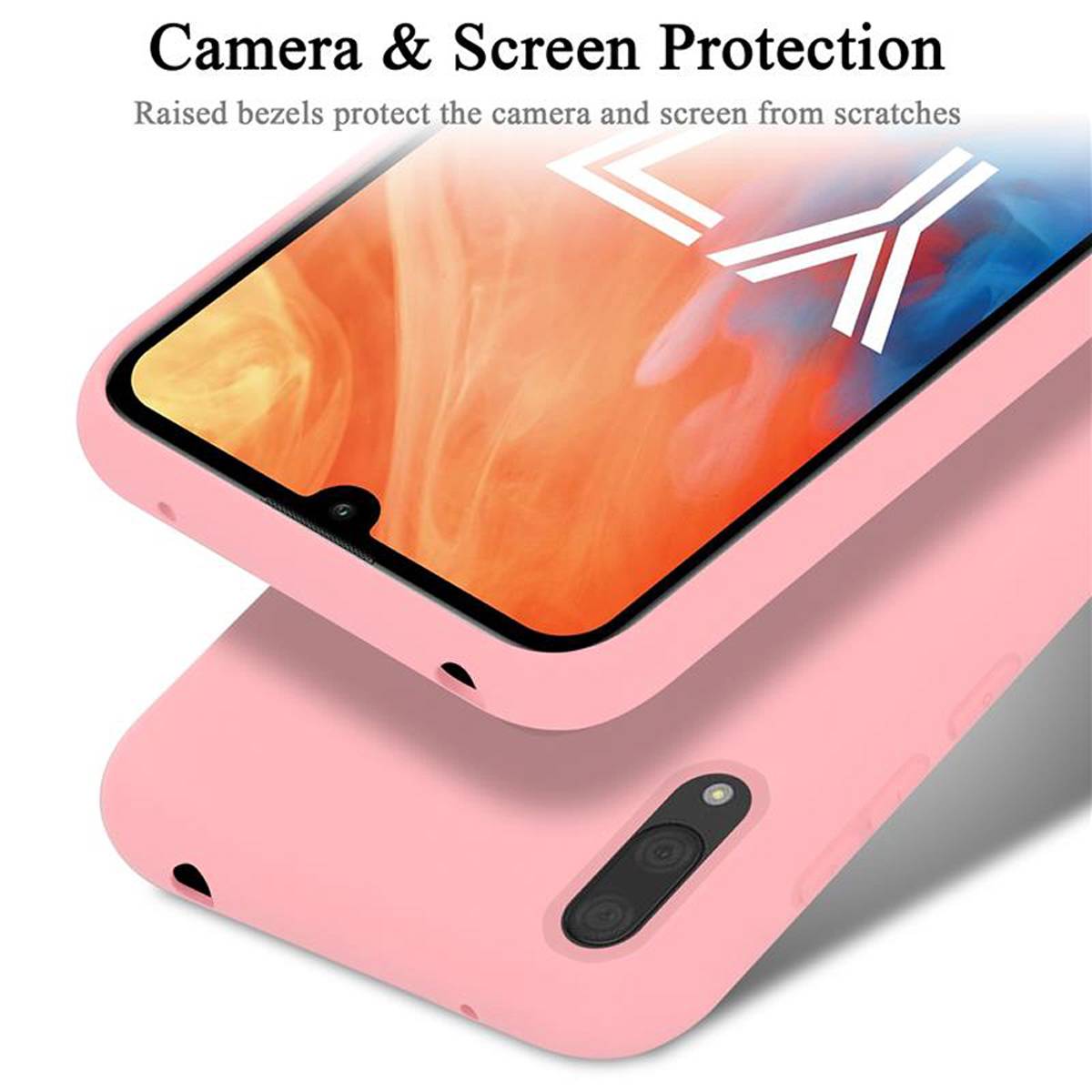 Cadorabo Schutzhülle für Huawei Y7 2019 / Y7 PRIME 2019 Hülle in Rosa Handyhülle Case Cover TPU Etui