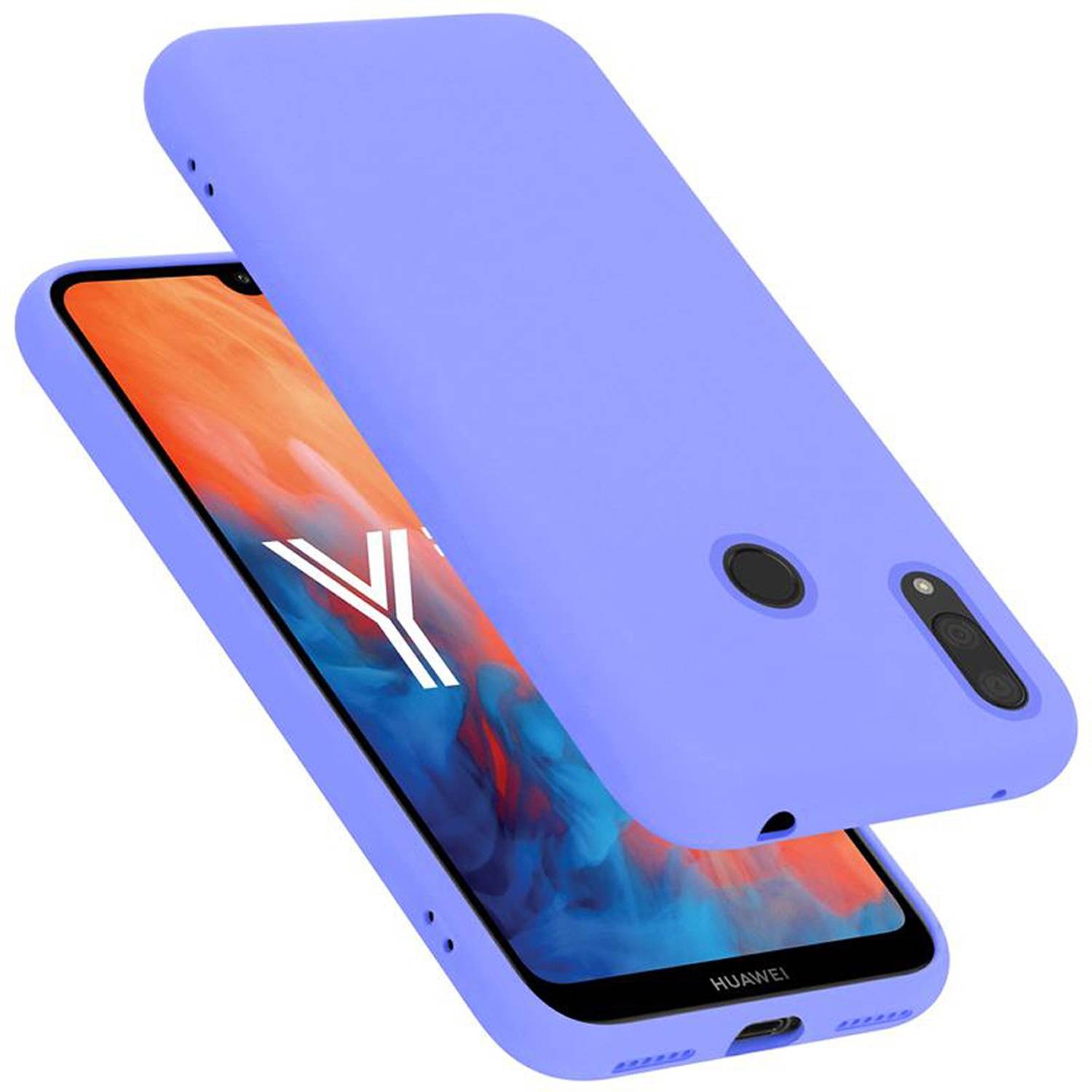 Cadorabo Schutzhülle für Huawei Y7 2019 / Y7 PRIME 2019 Hülle in Lila Handyhülle Case Cover TPU Etui