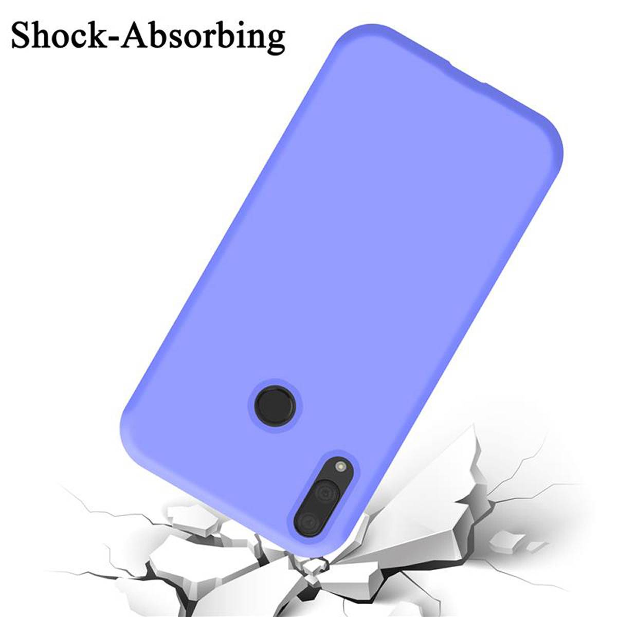 Cadorabo Schutzhülle für Huawei Y7 2019 / Y7 PRIME 2019 Hülle in Lila Handyhülle Case Cover TPU Etui