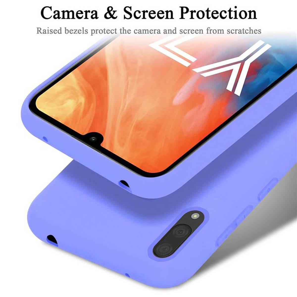 Cadorabo Schutzhülle für Huawei Y7 2019 / Y7 PRIME 2019 Hülle in Lila Handyhülle Case Cover TPU Etui