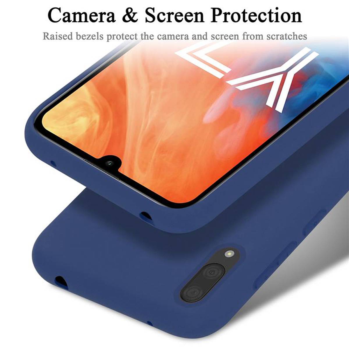Cadorabo Schutzhülle für Huawei Y7 2019 / Y7 PRIME 2019 Hülle in Blau Handyhülle Case Cover TPU Etui
