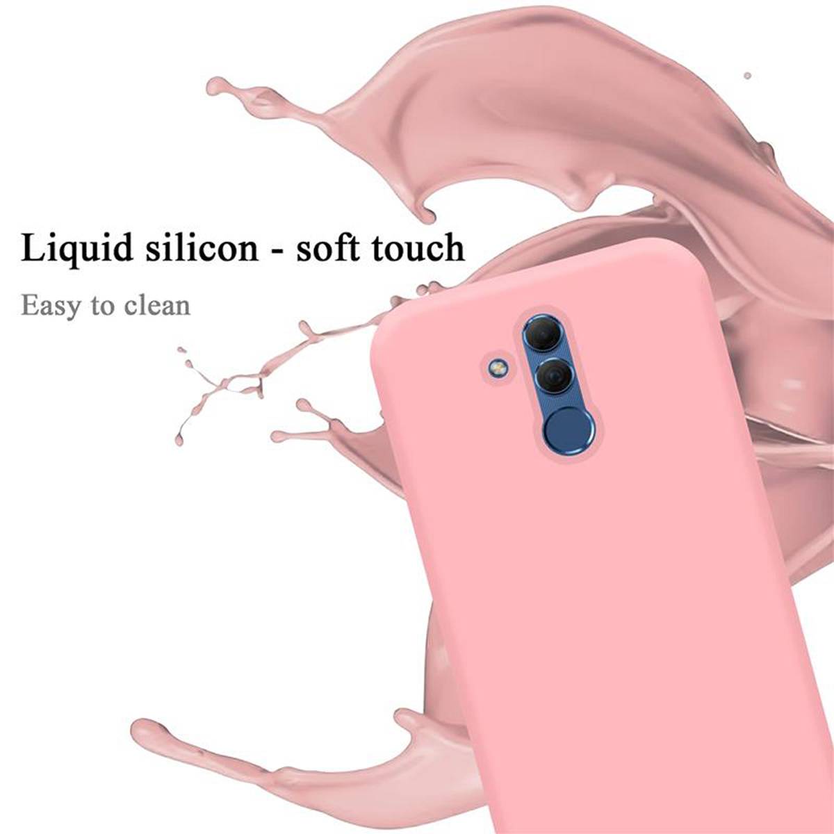 Cadorabo Schutzhülle für Huawei MATE 20 LITE Hülle in Rosa Handyhülle Case Cover TPU Etui