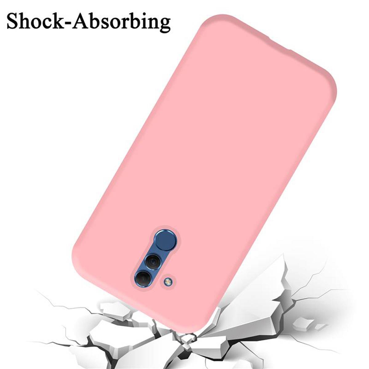 Cadorabo Schutzhülle für Huawei MATE 20 LITE Hülle in Rosa Handyhülle Case Cover TPU Etui