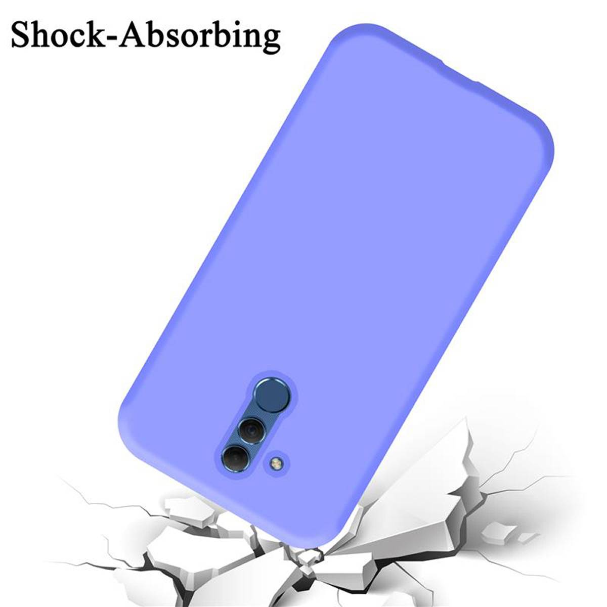 Cadorabo Schutzhülle für Huawei MATE 20 LITE Hülle in Lila Handyhülle Case Cover TPU Etui