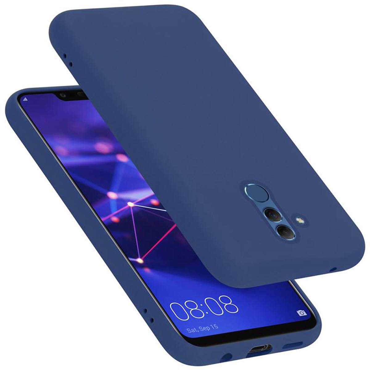Cadorabo Schutzhülle für Huawei MATE 20 LITE Hülle in Blau Handyhülle Case Cover TPU Etui