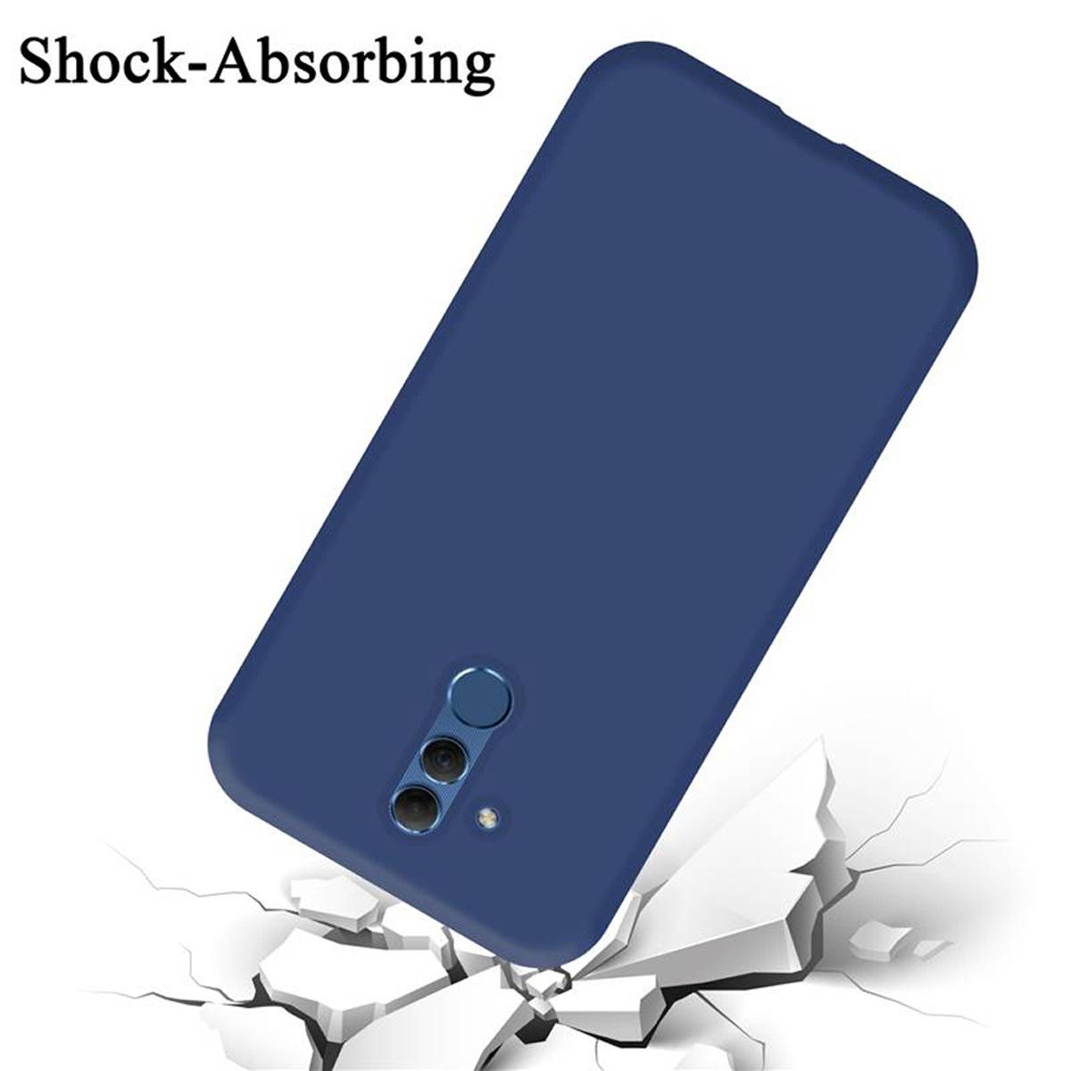Cadorabo Schutzhülle für Huawei MATE 20 LITE Hülle in Blau Handyhülle Case Cover TPU Etui