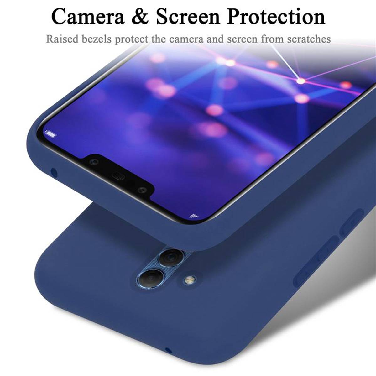 Cadorabo Schutzhülle für Huawei MATE 20 LITE Hülle in Blau Handyhülle Case Cover TPU Etui
