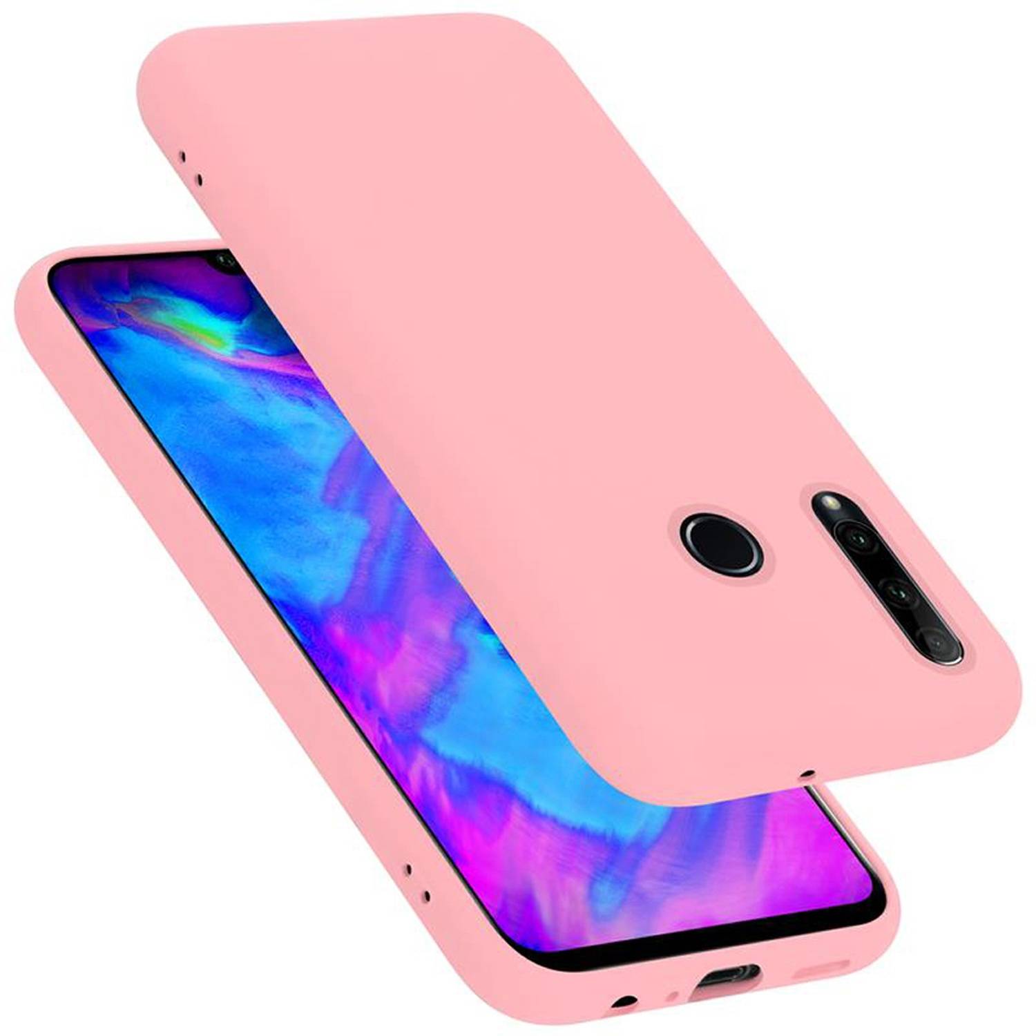 Cadorabo Schutzhülle für Honor 10i / 20i / 20 LITE / Huawei Enjoy 9S Hülle in Rosa Handyhülle Case Cover TPU Etui