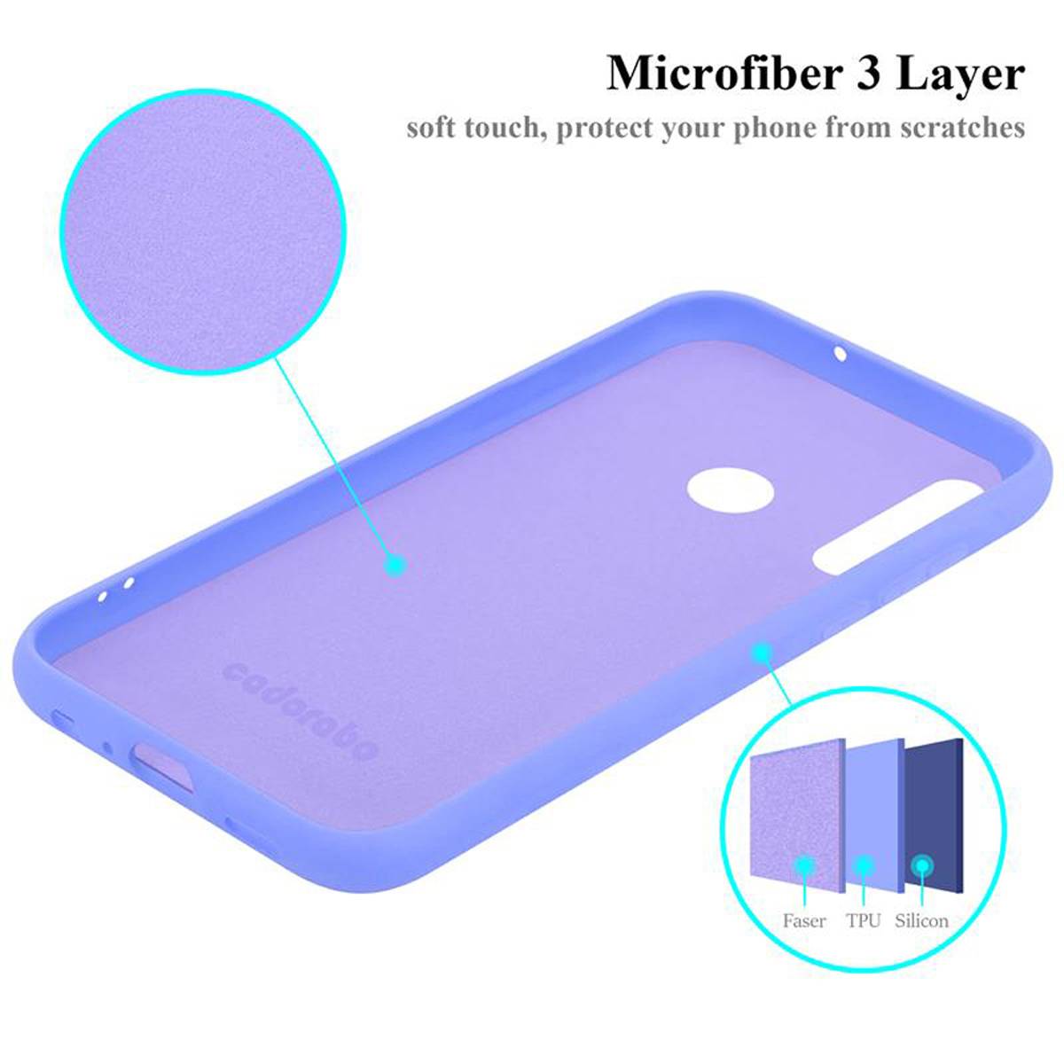 Cadorabo Schutzhülle für Honor 10i / 20i / 20 LITE / Huawei Enjoy 9S Hülle in Lila Handyhülle Case Cover TPU Etui