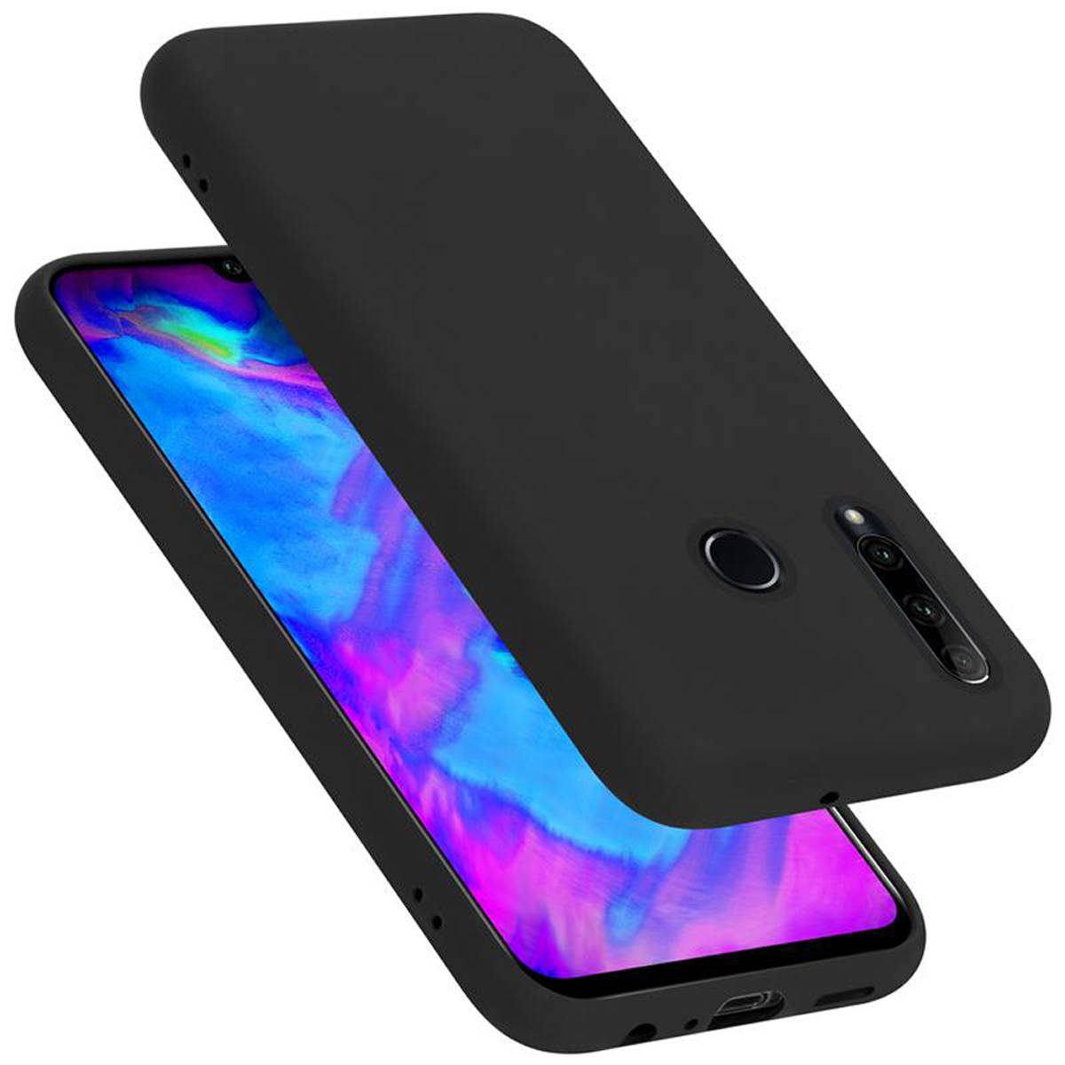 Cadorabo Schutzhülle für Honor 10i / 20i / 20 LITE / Huawei Enjoy 9S Hülle in Schwarz Handyhülle Case Cover TPU Etui
