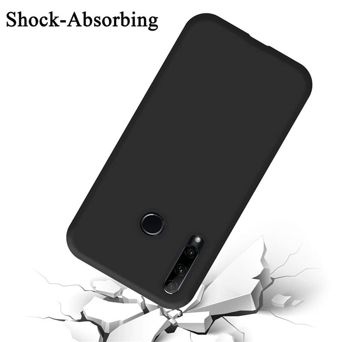 Cadorabo Schutzhülle für Honor 10i / 20i / 20 LITE / Huawei Enjoy 9S Hülle in Schwarz Handyhülle Case Cover TPU Etui