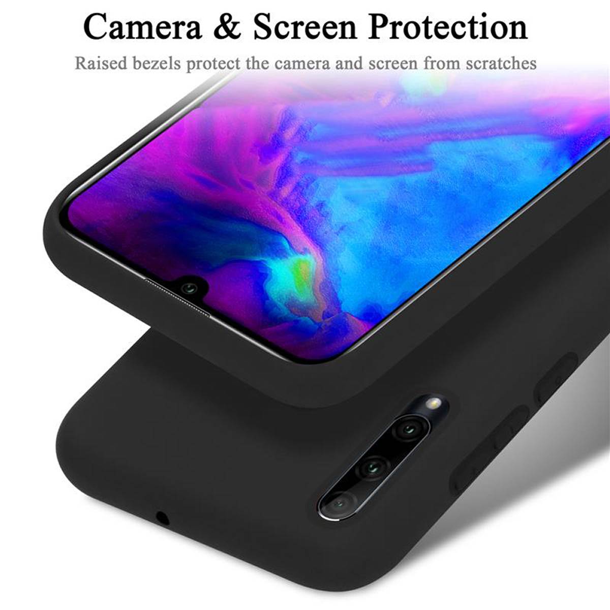 Cadorabo Schutzhülle für Honor 10i / 20i / 20 LITE / Huawei Enjoy 9S Hülle in Schwarz Handyhülle Case Cover TPU Etui