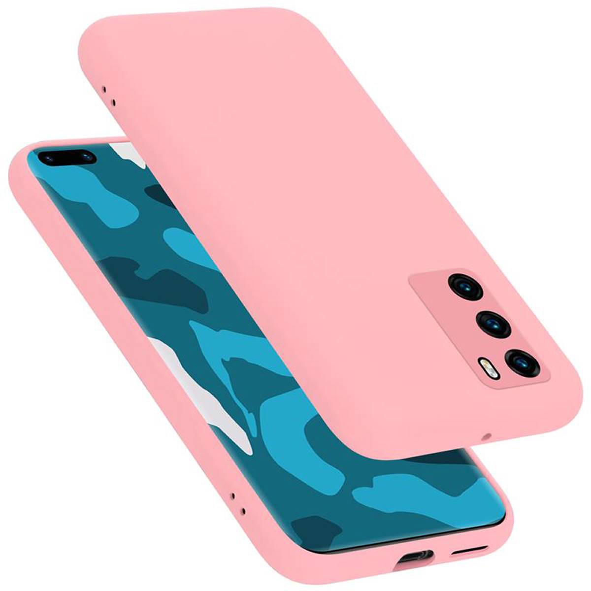 Cadorabo Schutzhülle für Huawei P40 Hülle in Rosa Handyhülle Case Cover TPU Etui