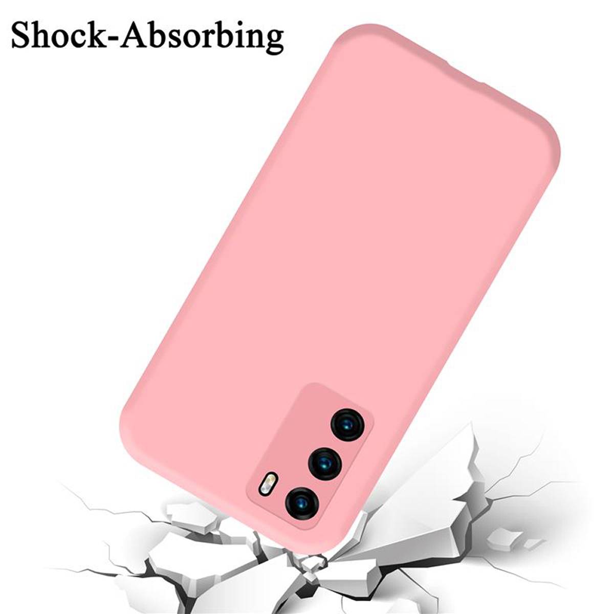 Cadorabo Schutzhülle für Huawei P40 Hülle in Rosa Handyhülle Case Cover TPU Etui