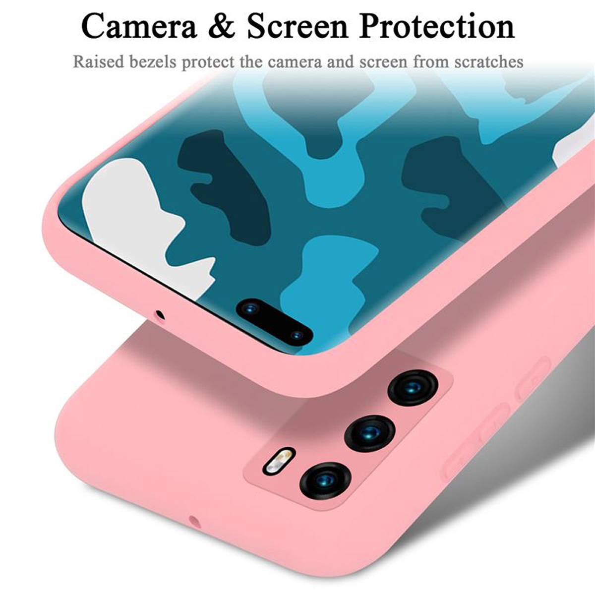Cadorabo Schutzhülle für Huawei P40 Hülle in Rosa Handyhülle Case Cover TPU Etui
